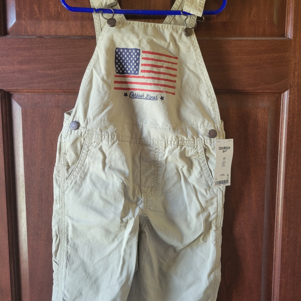 Boys patriotic short overalls